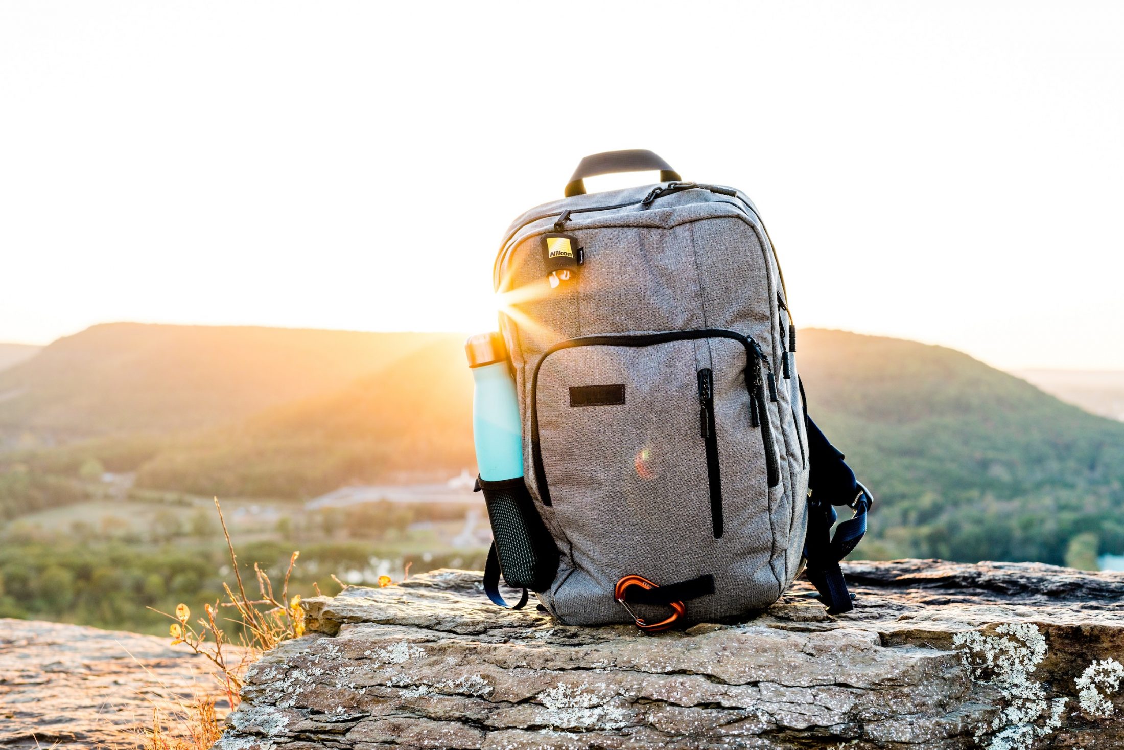 Secure backpack while outlet traveling